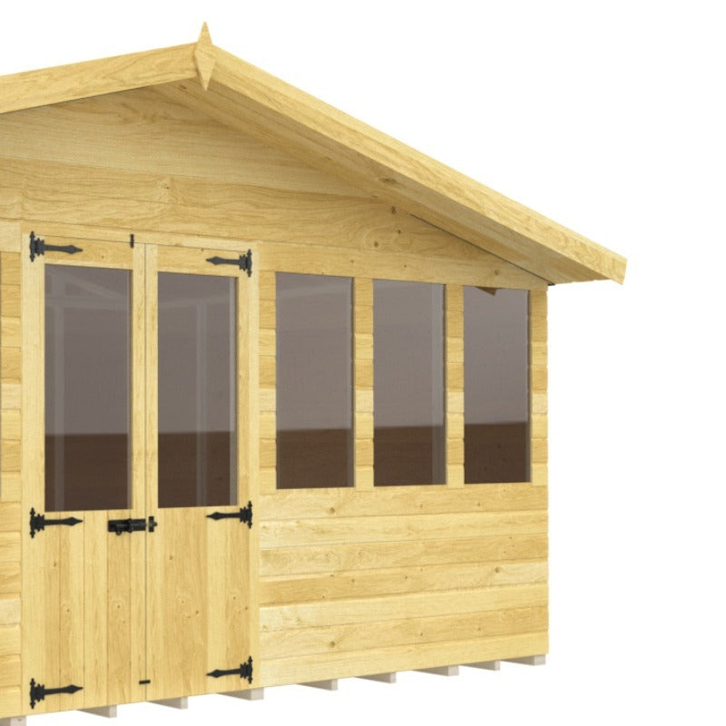 Holt 16' x 10' Supreme Shiplap Pressure Treated Summer House With Installation | Sheds.co.uk
