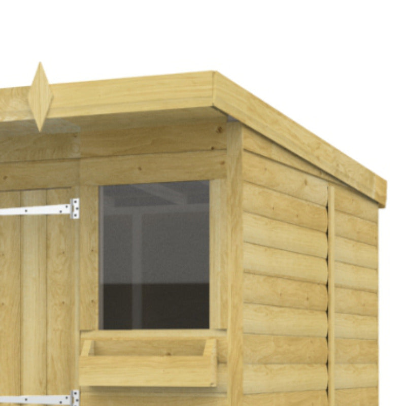Holt 16' x 8' Handsworth Loglap Pressure Treated Pent Summer Shed | Sheds.co.uk
