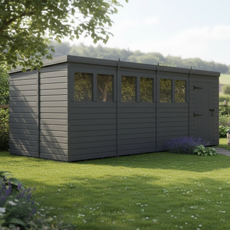 Holt 16' x 8' Modular Composite Pent Shed | Sheds.co.uk