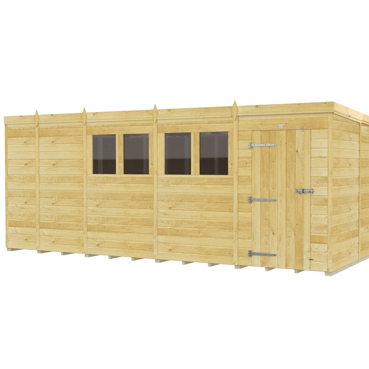 Holt 17' x 10' Pressure Treated Shiplap Modular Pent Shed | Sheds.co.uk