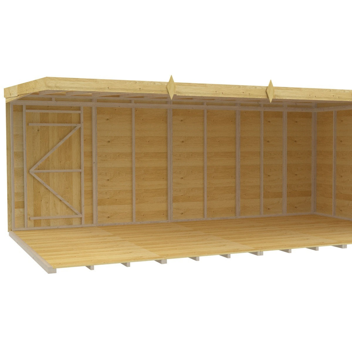 Holt 17' x 10' Pressure Treated Shiplap Modular Pent Shed | Sheds.co.uk