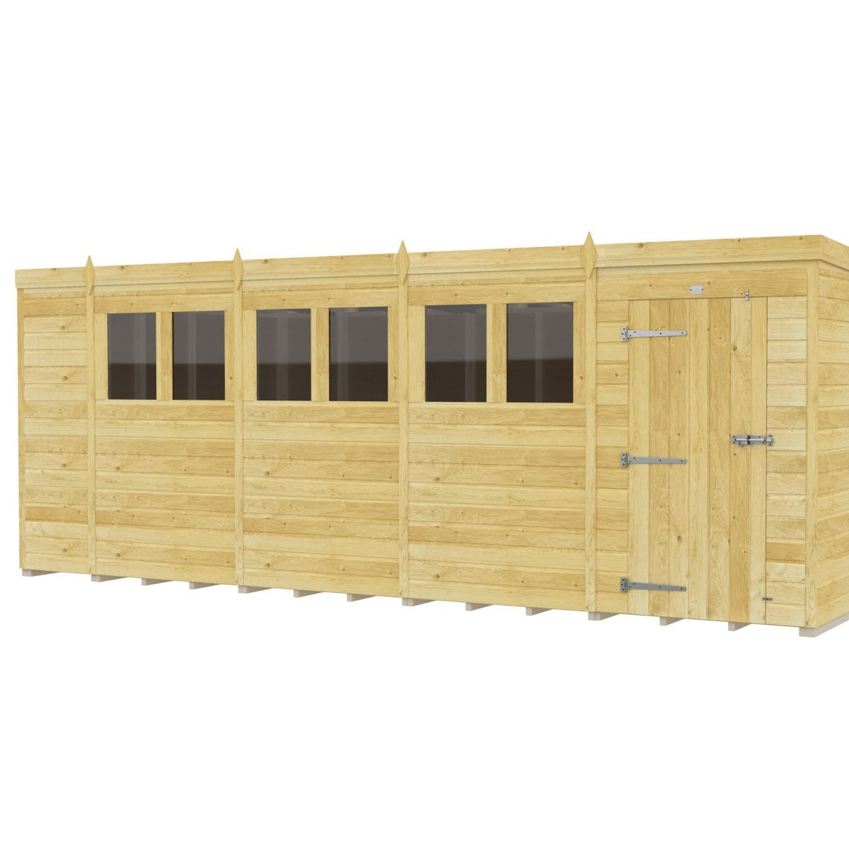 Holt 18' x 10' Pressure Treated Shiplap Modular Pent Shed | Sheds.co.uk