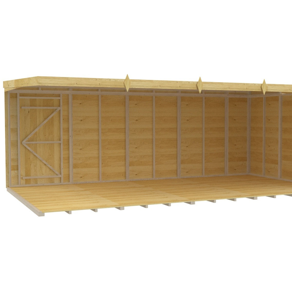 Holt 18' x 10' Pressure Treated Shiplap Modular Pent Shed | Sheds.co.uk