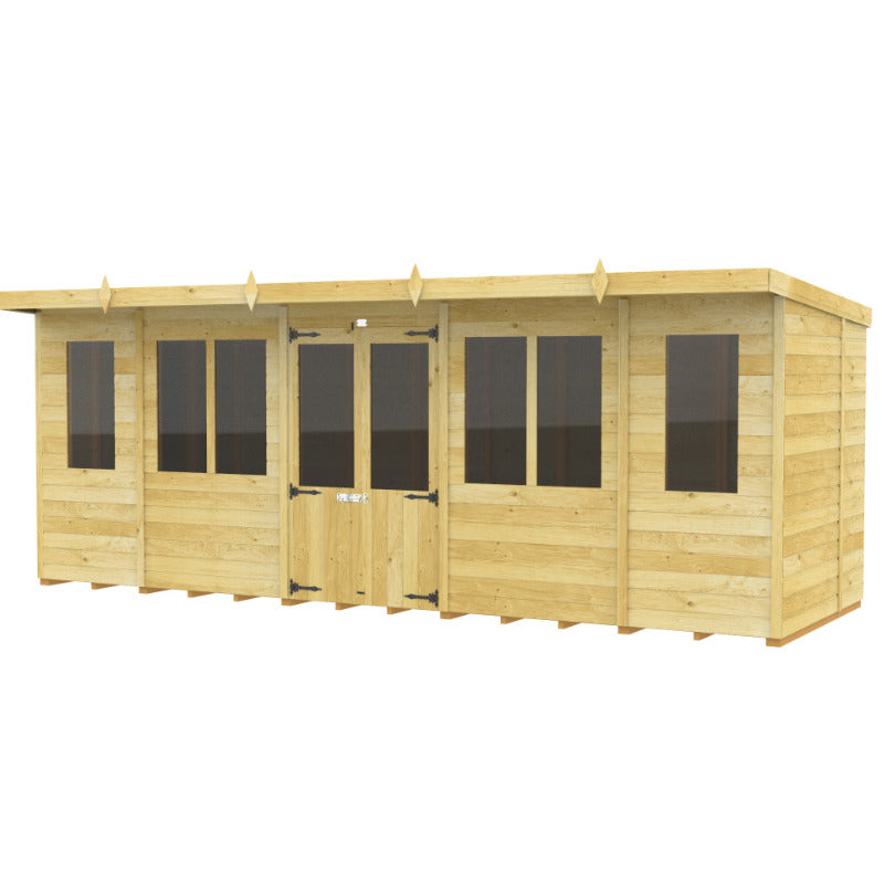Holt 18' x 8' Alexander Pressure Treated Summer House | Sheds.co.uk