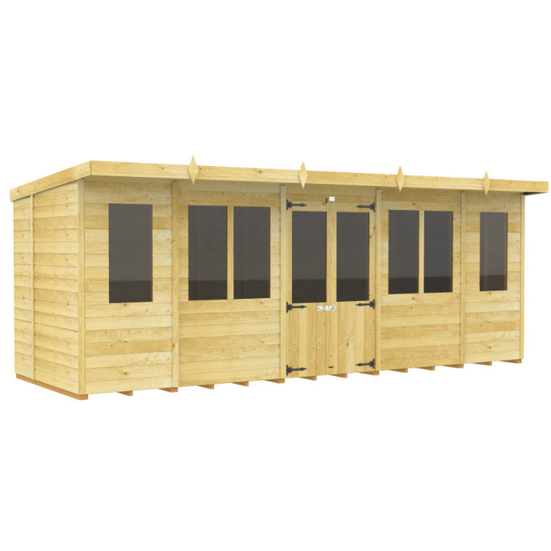 Holt 18' x 8' Alexander Pressure Treated Summer House | Sheds.co.uk