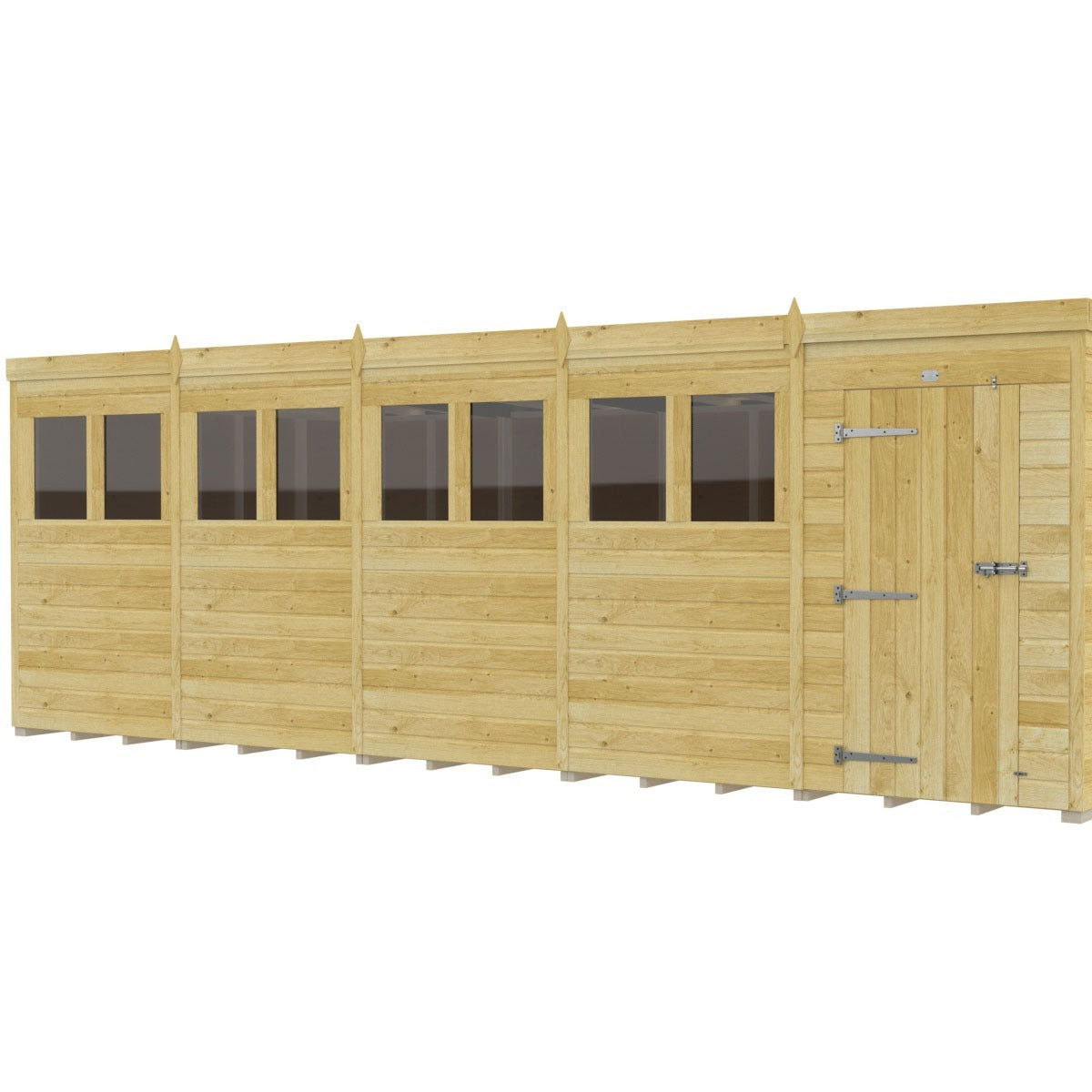Holt 20' x 10' Pressure Treated Shiplap Modular Pent Shed | Sheds.co.uk
