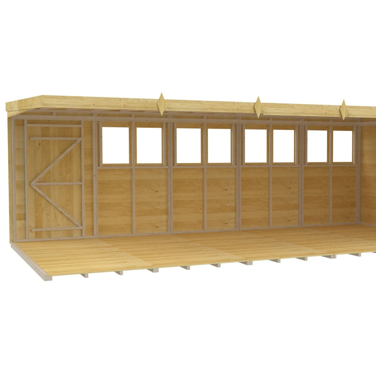 Holt 20' x 10' Pressure Treated Shiplap Modular Pent Shed | Sheds.co.uk
