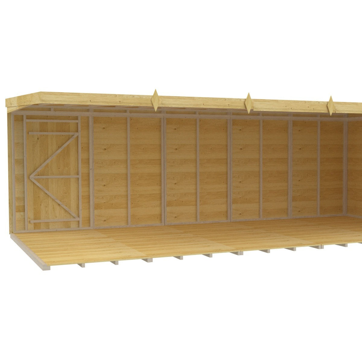 Holt 20' x 10' Pressure Treated Shiplap Modular Pent Shed | Sheds.co.uk