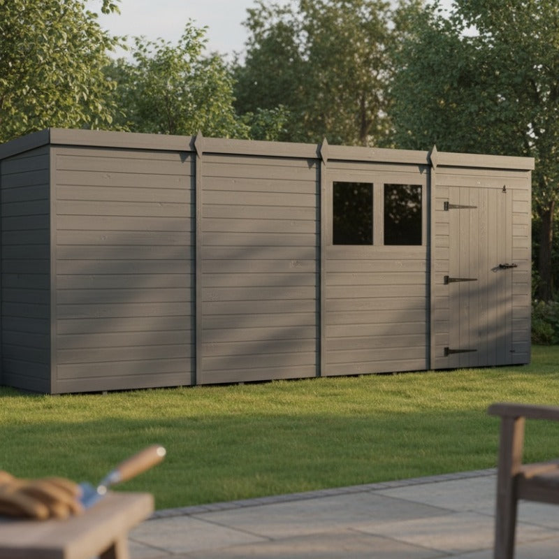 Holt 20' x 4' Modular Composite Pent Shed | Sheds.co.uk