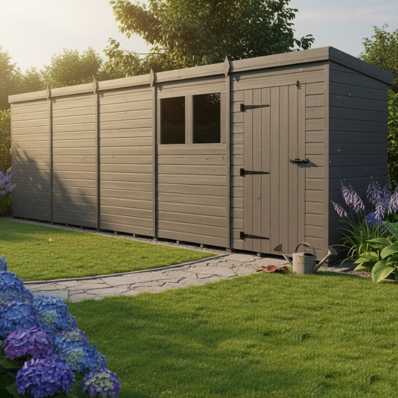 Holt 20' x 4' Modular Composite Pent Shed | Sheds.co.uk