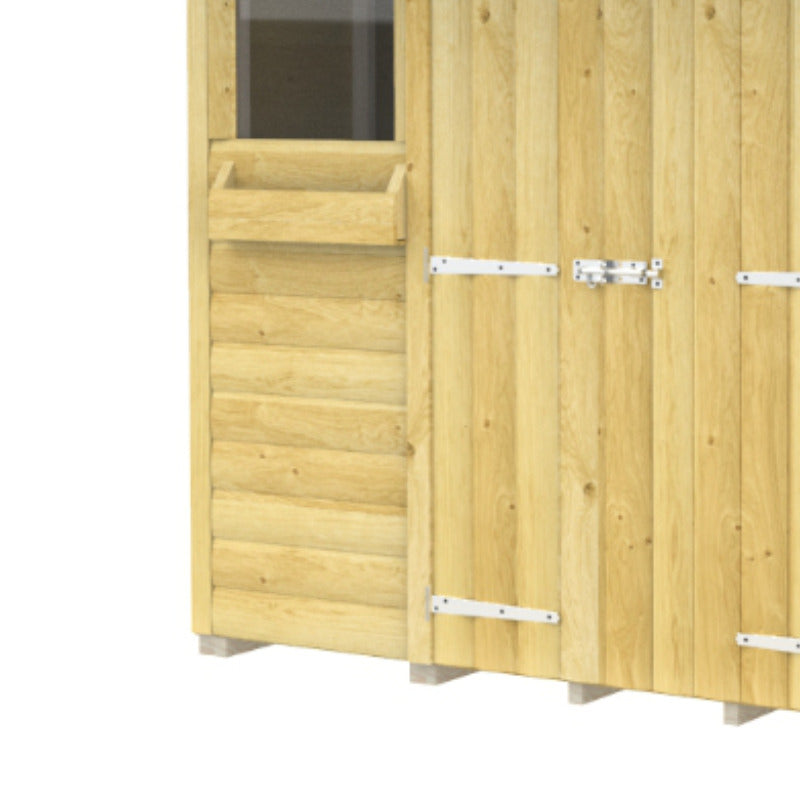 Holt 20' x 6' Handsworth Loglap Pressure Treated Pent Summer Shed | Sheds.co.uk