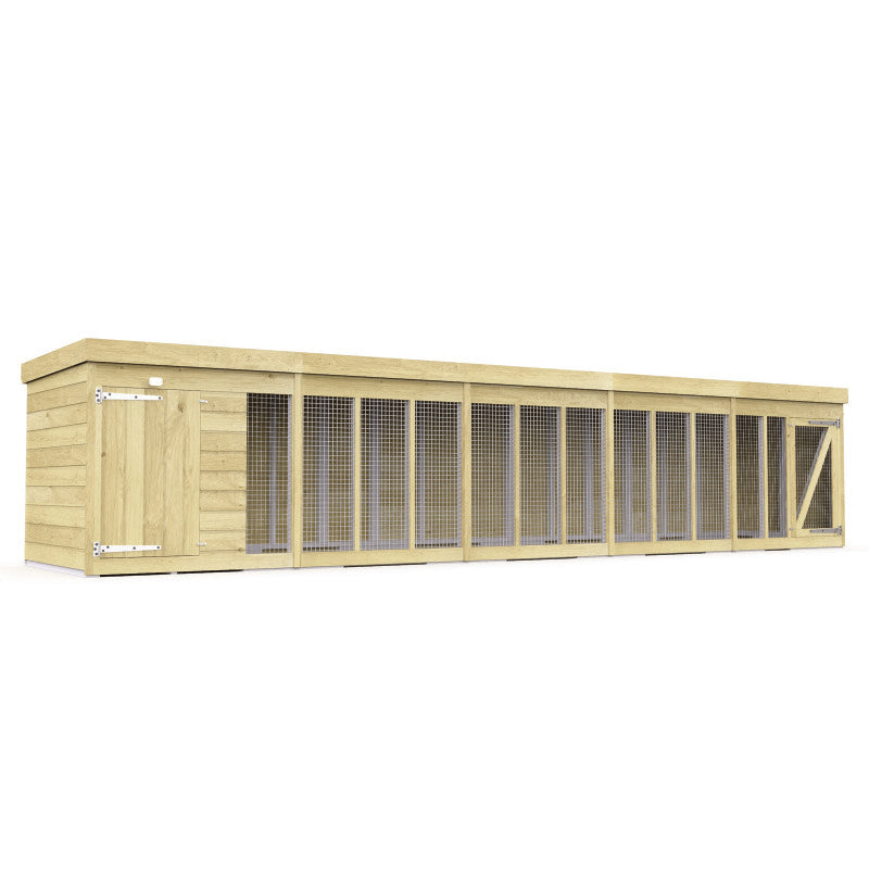 Holt 20' x 6' Pressure Treated Shiplap Dog Kennel And Run | Sheds.co.uk