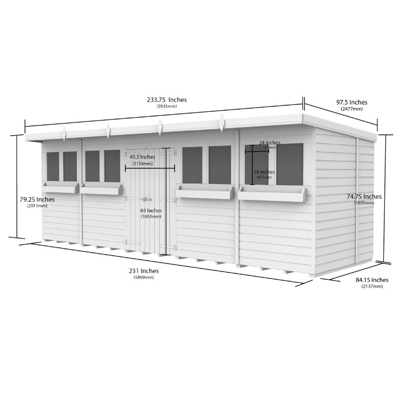 Holt 20' x 7' Handsworth Pressure Treated Summer Shed
