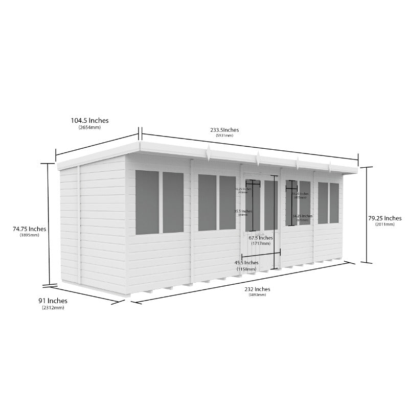 Holt 20' x 8' Alexander Pressure Treated Summer House | Sheds.co.uk