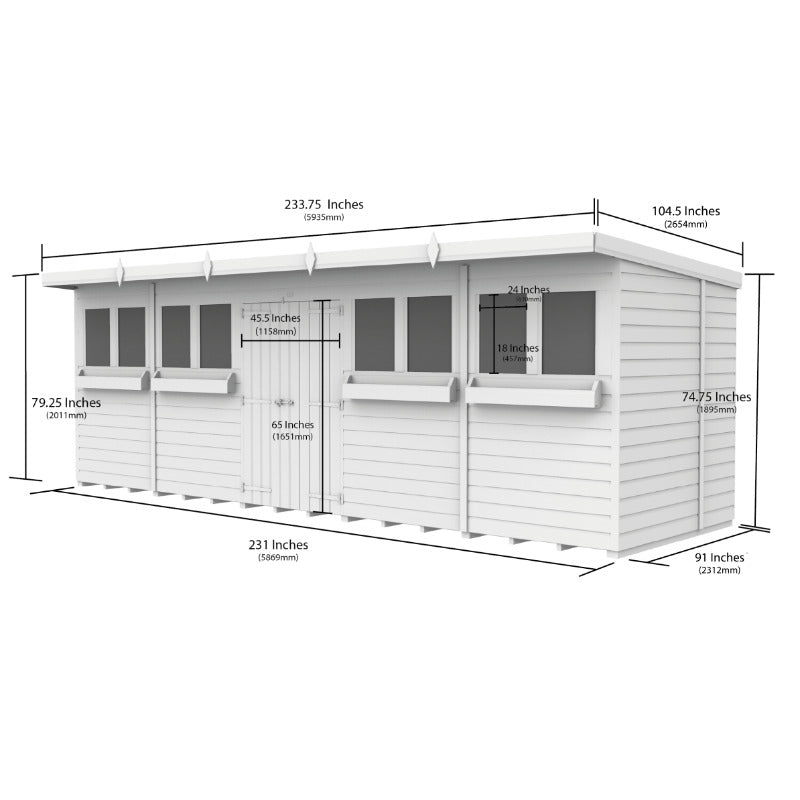 Holt 20' x 8' Handsworth Pressure Treated Summer Shed