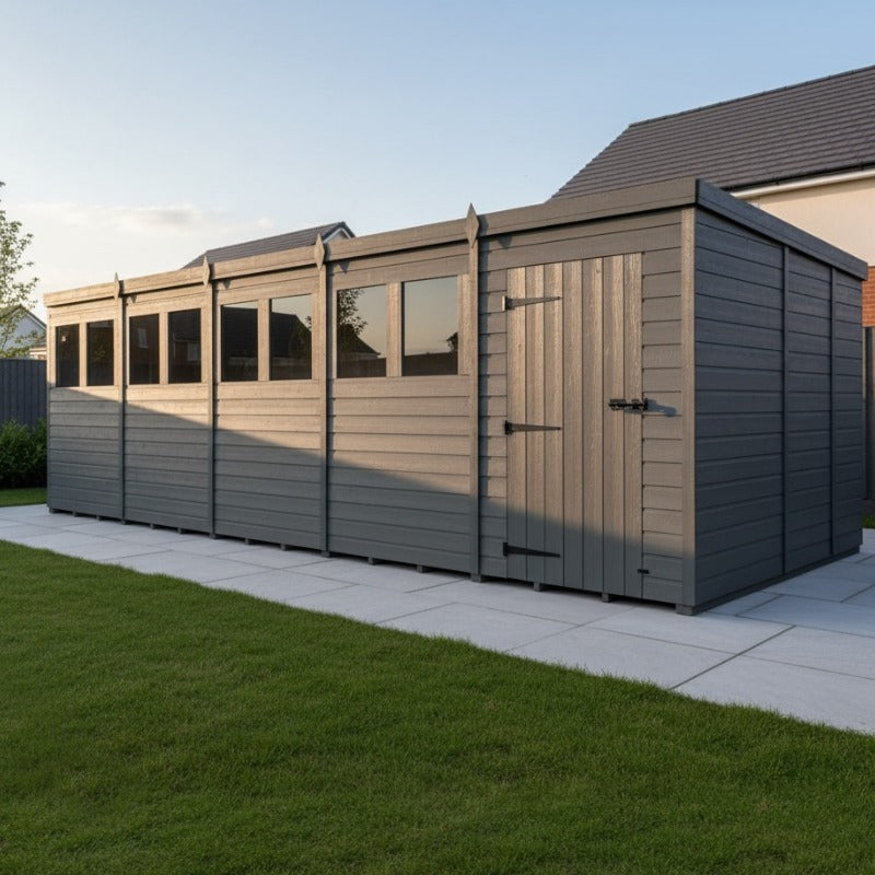 Holt 20' x 8' Modular Composite Pent Shed | Sheds.co.uk