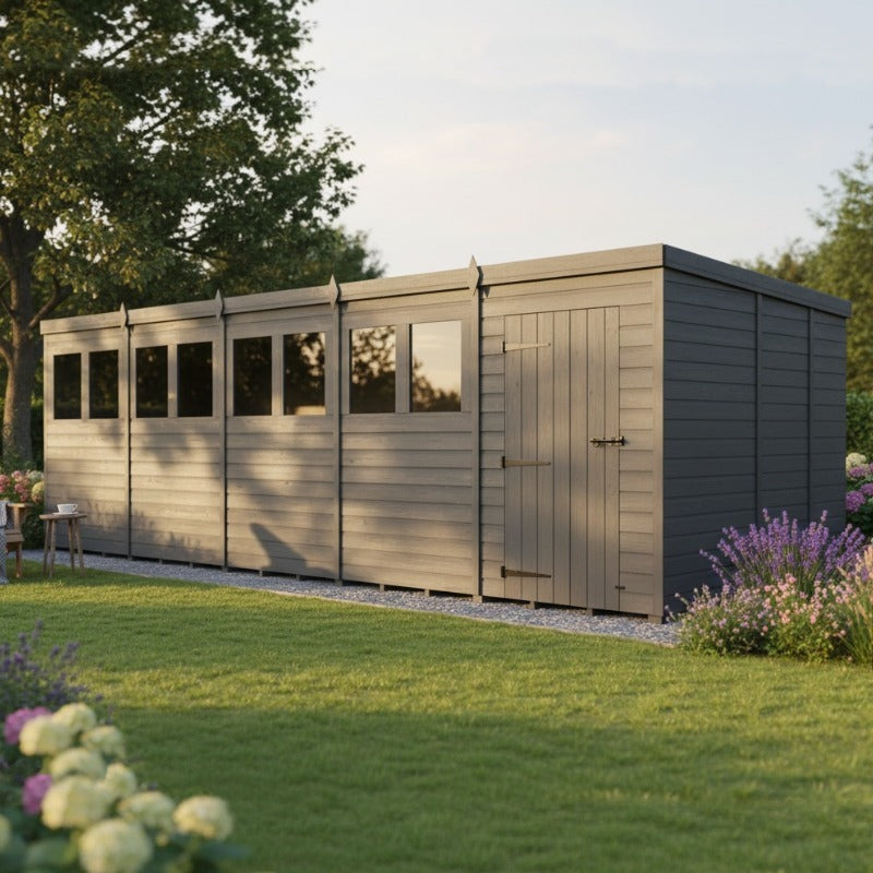 Holt 20' x 8' Modular Composite Pent Shed | Sheds.co.uk