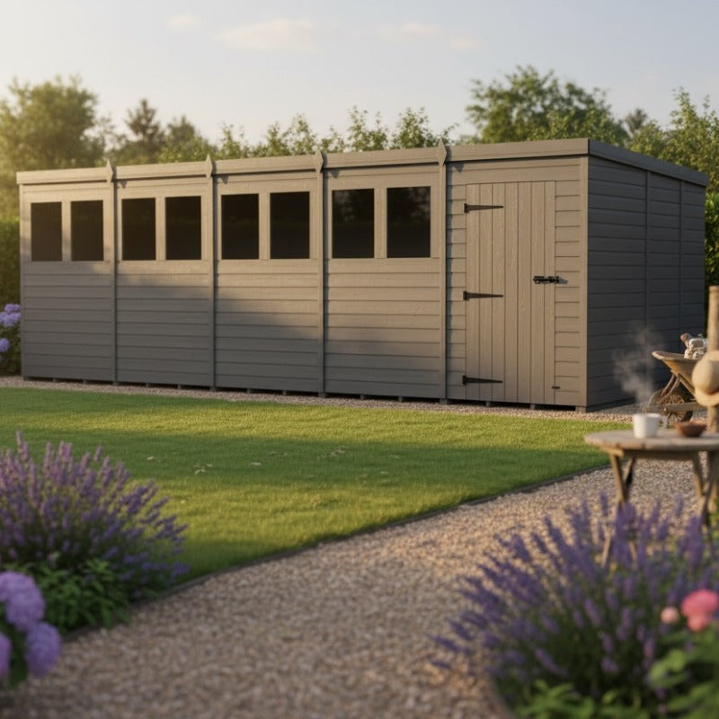 Holt 20' x 8' Modular Composite Pent Shed | Sheds.co.uk