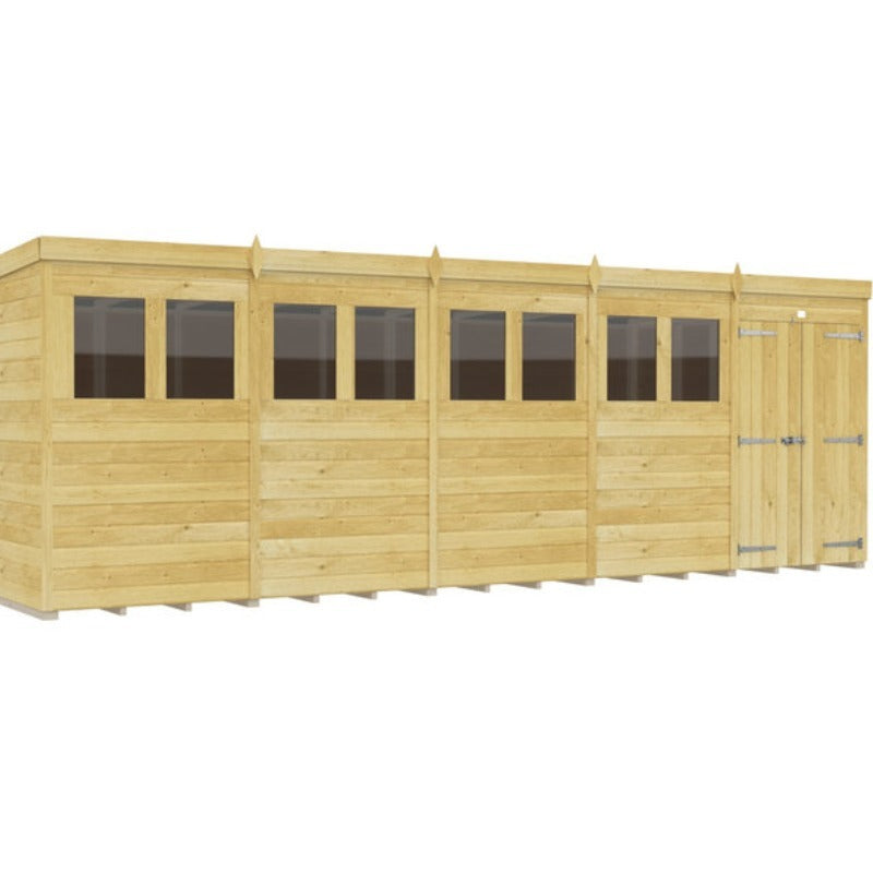 Holt 20' x 9' Pressure Treated Shiplap Modular Pent Shed | Sheds.co.uk
