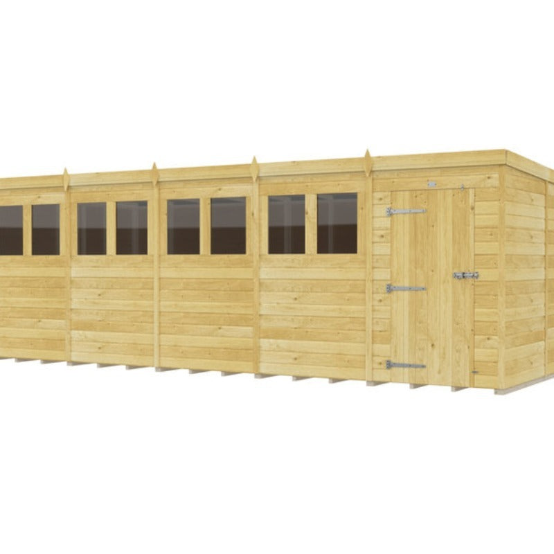 Holt 20' x 9' Pressure Treated Shiplap Modular Pent Shed | Sheds.co.uk