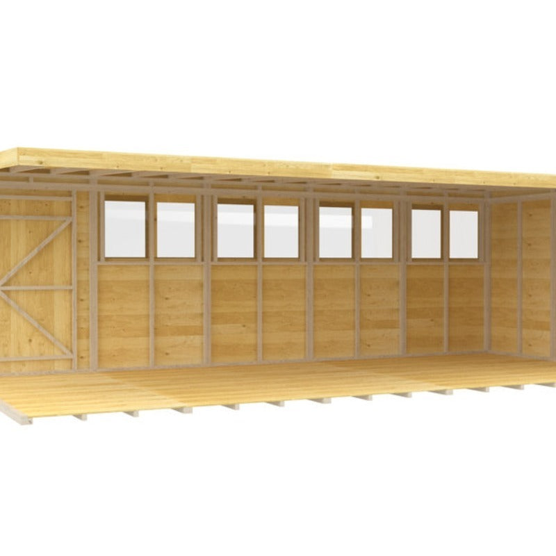 Holt 20' x 9' Pressure Treated Shiplap Modular Pent Shed | Sheds.co.uk