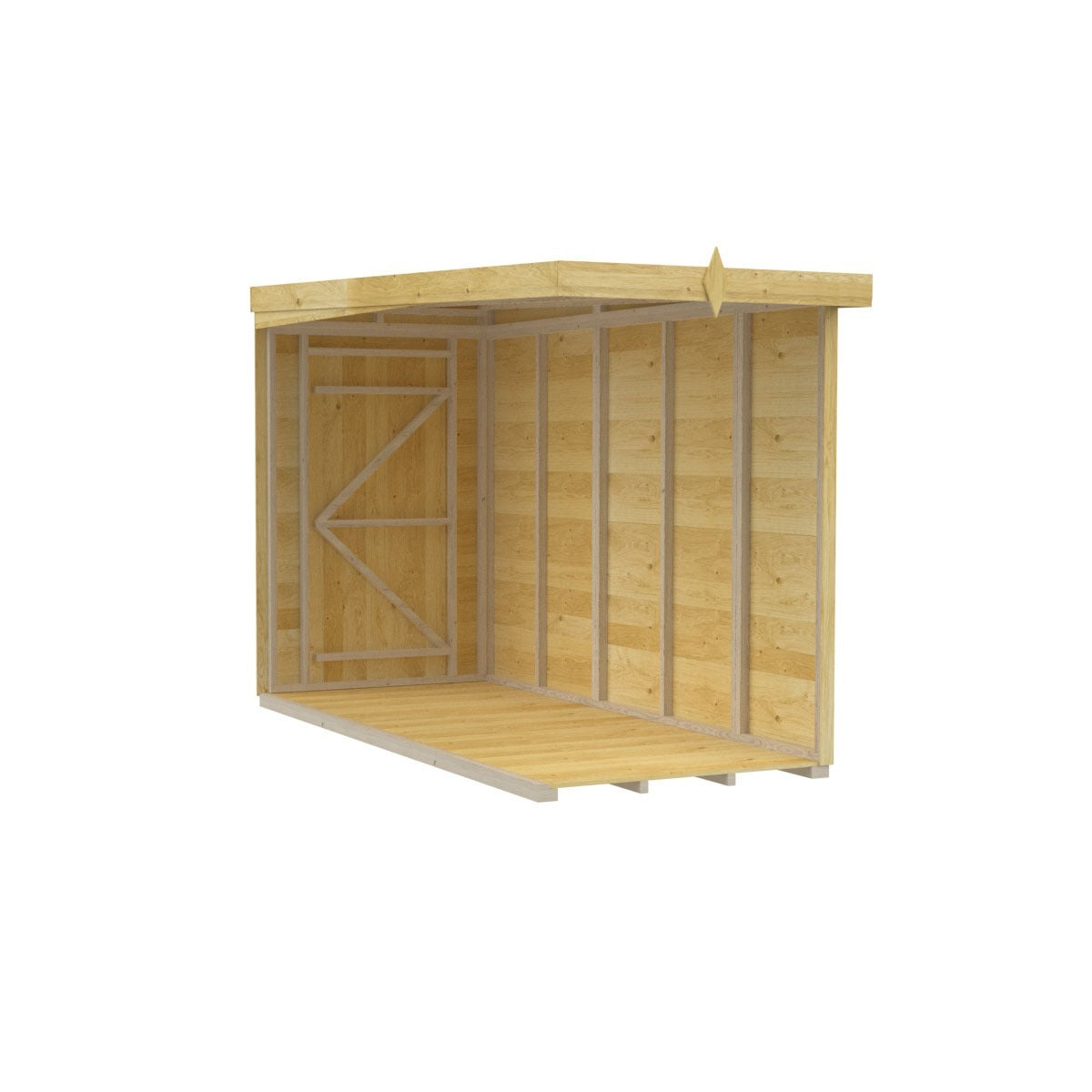 Holt 4' x 10' Pressure Treated Shiplap Modular Pent Shed | Sheds.co.uk