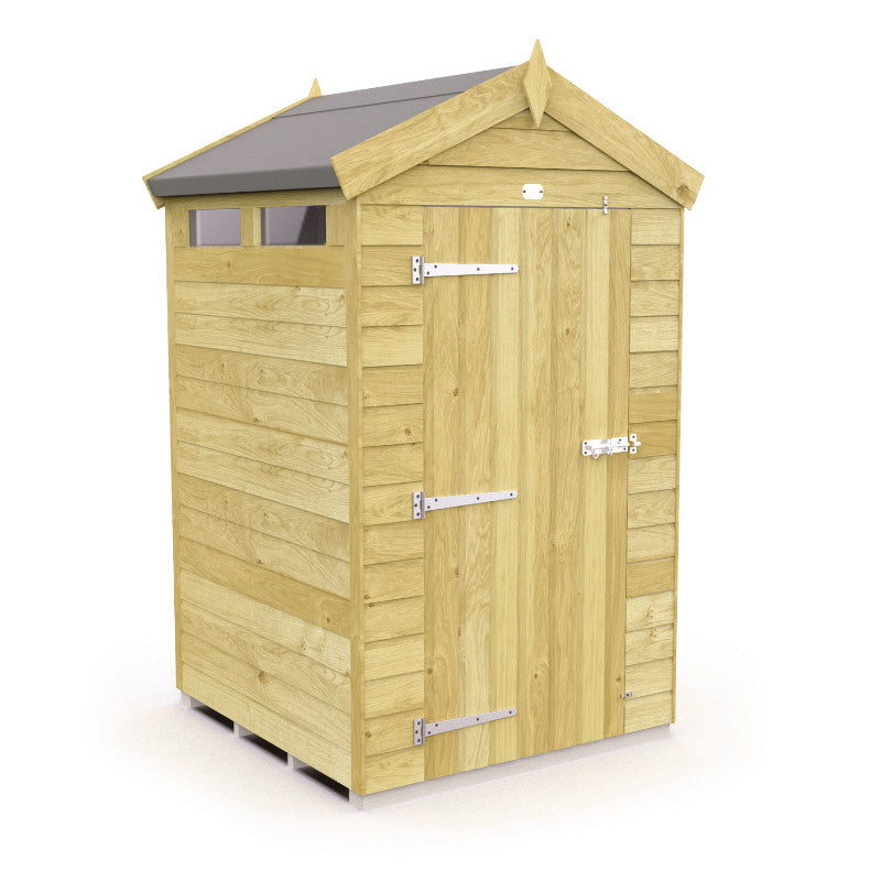 Holt 4' x 4' Pressure Treated Shiplap Modular Apex Security Shed | Sheds.co.uk
