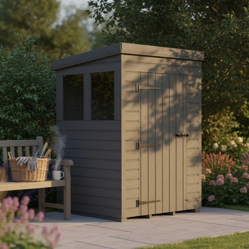 Holt 4' x 5' Modular Composite Pent Shed | Sheds.co.uk