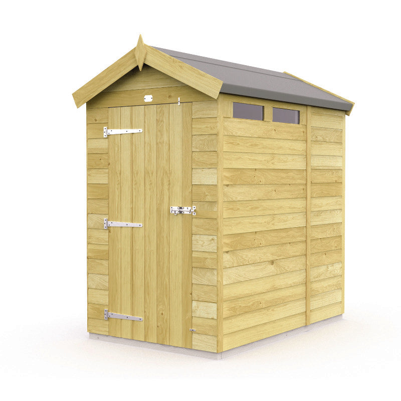 Holt 4' x 6' Pressure Treated Shiplap Modular Apex Security Shed | Sheds.co.uk