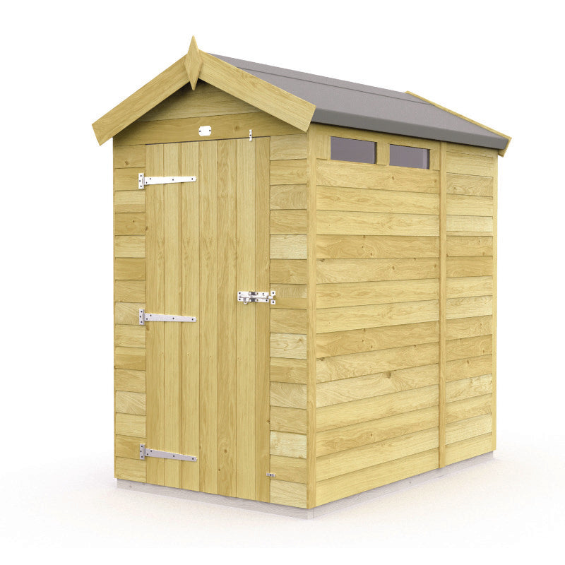 Holt 4' x 7' Pressure Treated Shiplap Modular Apex Security Shed | Sheds.co.uk