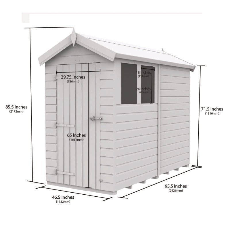 Holt 4' x 8' Pressure Treated Shiplap Modular Apex Security Shed