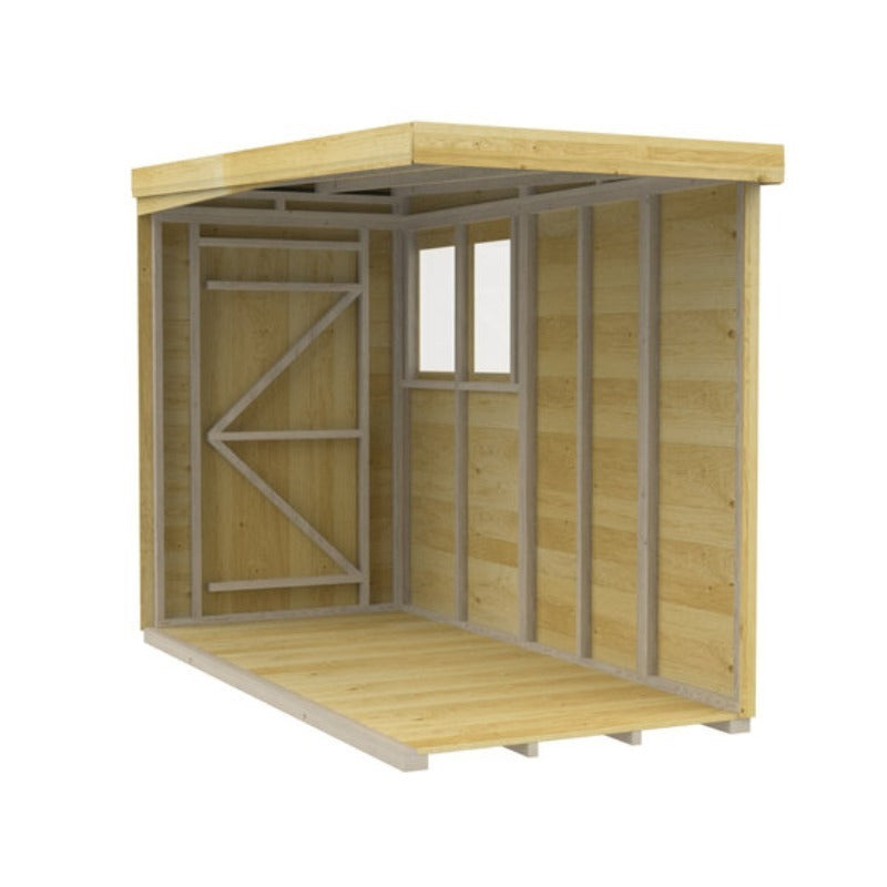 Holt 4' x 9' Pressure Treated Shiplap Modular Pent Shed | Sheds.co.uk