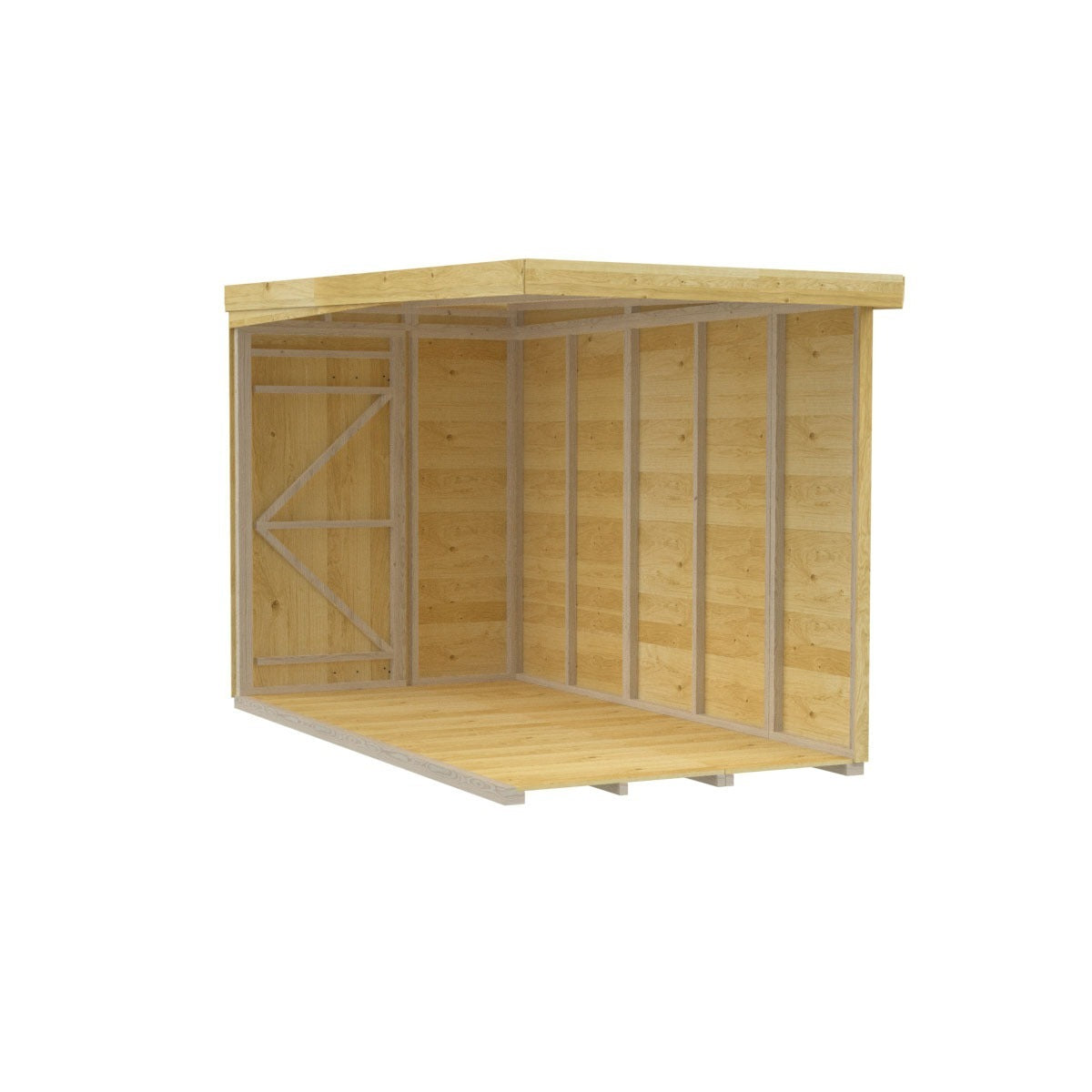 Holt 5' x 10' Pressure Treated Shiplap Modular Pent Shed | Sheds.co.uk