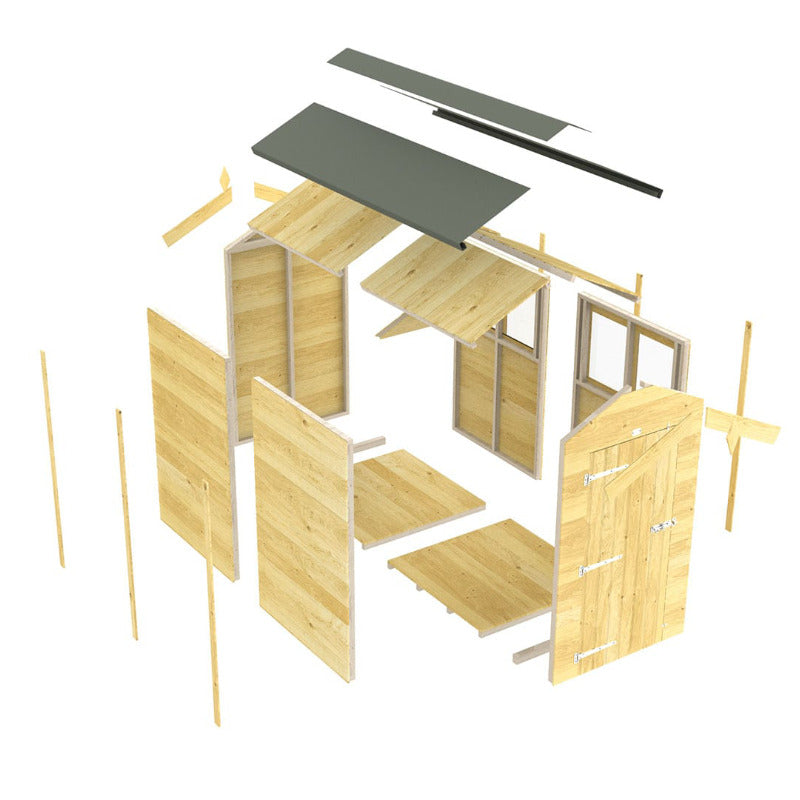Holt 5' x 8' Pressure Treated Shiplap Modular Apex Shed | Sheds.co.uk