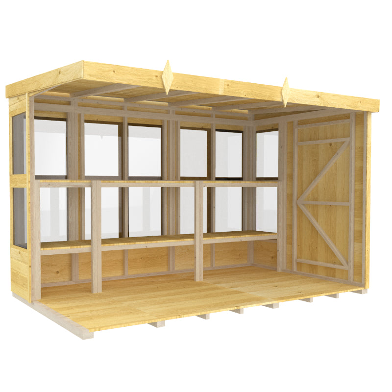 Holt 10' x 6' Pressure Treated Shiplap Modular Pent Potting Shed | Sheds.co.uk