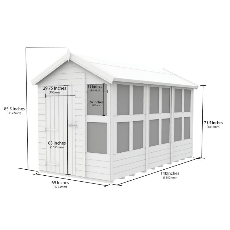 Holt 6' x 12' Pressure Treated Shiplap Modular Apex Potting Shed | Sheds.co.uk
