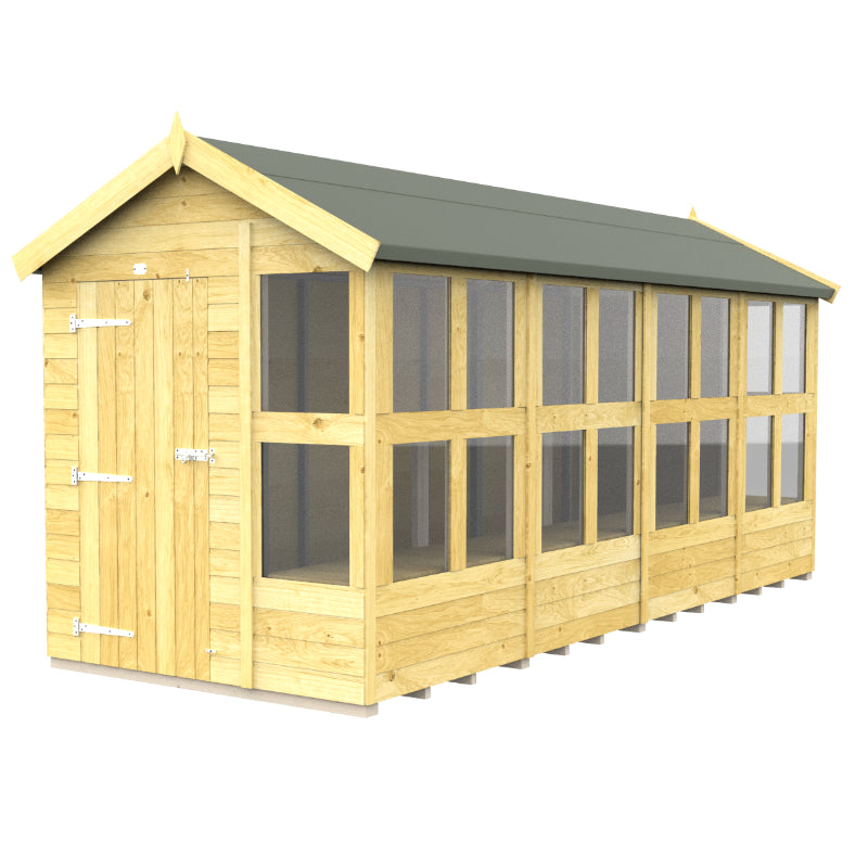 Holt 6' x 16' Pressure Treated Shiplap Modular Apex Potting Shed | Sheds.co.uk
