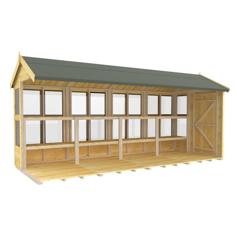 Holt 6' x 16' Pressure Treated Shiplap Modular Apex Potting Shed | Sheds.co.uk