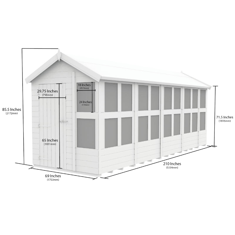 Holt 6' x 18' Pressure Treated Shiplap Modular Apex Potting Shed | Sheds.co.uk