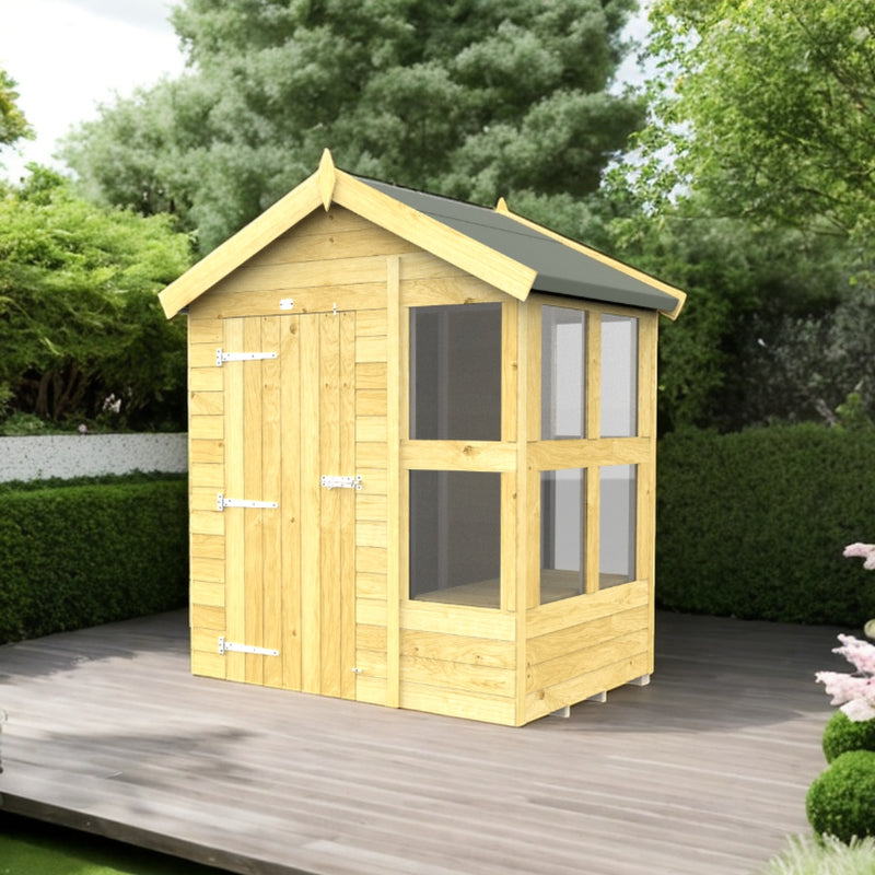Holt 4' x 6' Pressure Treated Shiplap Modular Apex Potting Shed | Sheds.co.uk