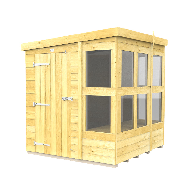 Holt 6' x 6' Pressure Treated Shiplap Modular Pent Potting Shed | Sheds.co.uk