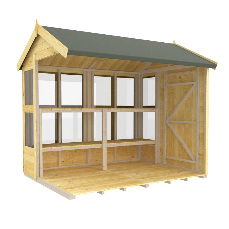 Holt 6' x 8' Pressure Treated Shiplap Modular Apex Potting Shed | Sheds.co.uk