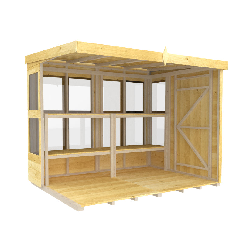 Holt 8' x 6' Pressure Treated Shiplap Modular Pent Potting Shed | Sheds.co.uk