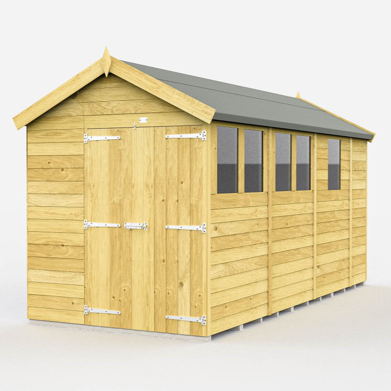 Holt 6' x 13' Pressure Treated Shiplap Modular Apex Shed | Sheds.co.uk