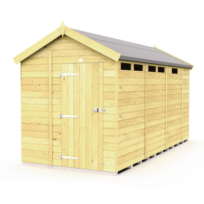 Holt 6' x 13' Pressure Treated Shiplap Modular Apex Security Shed | Sheds.co.uk