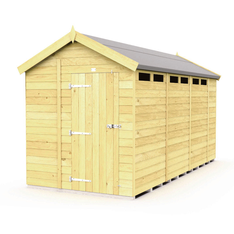 Holt 6' x 14' Pressure Treated Shiplap Modular Apex Security Shed | Sheds.co.uk