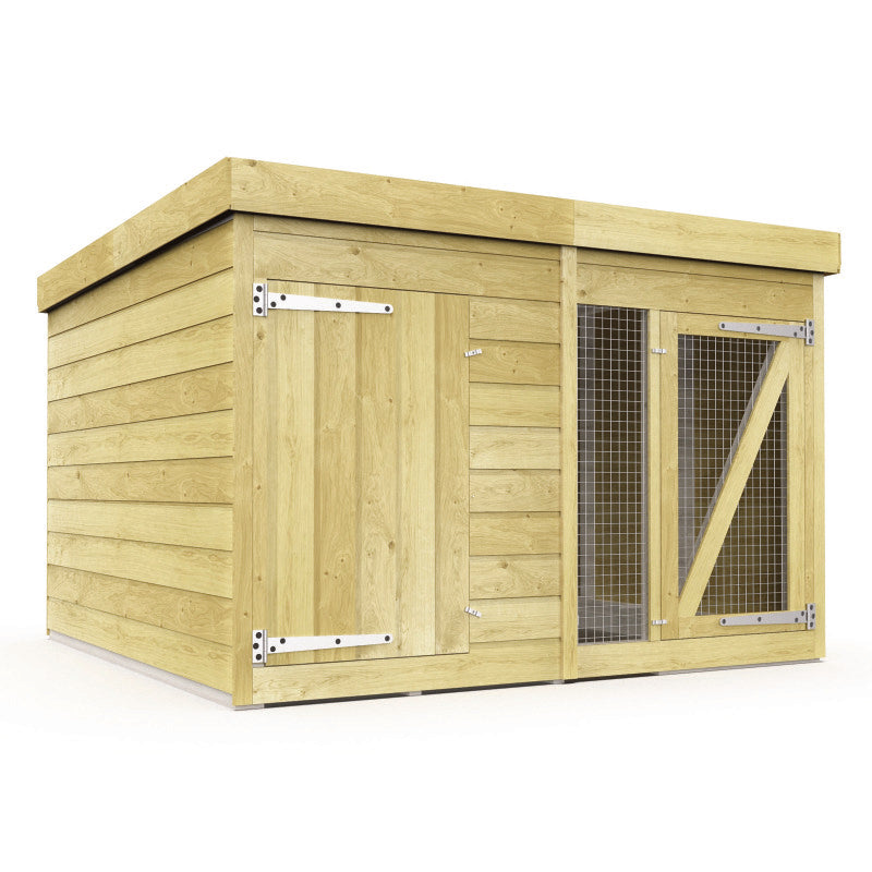 Holt 6' x 6' Pressure Treated Shiplap Dog Kennel And Run | Sheds.co.uk