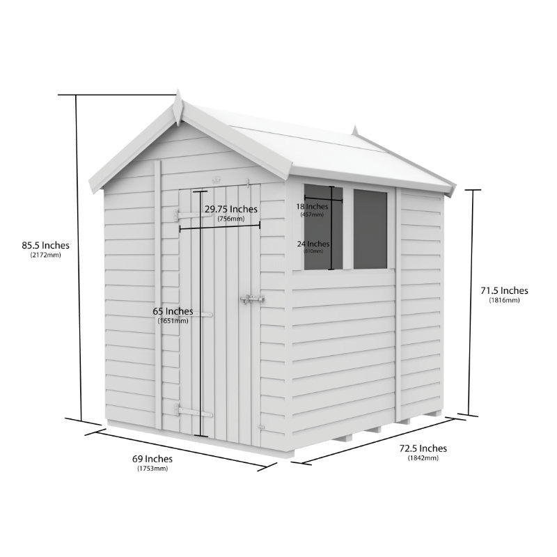 Holt 6' x 6' Pressure Treated Shiplap Modular Apex Shed | Sheds.co.uk