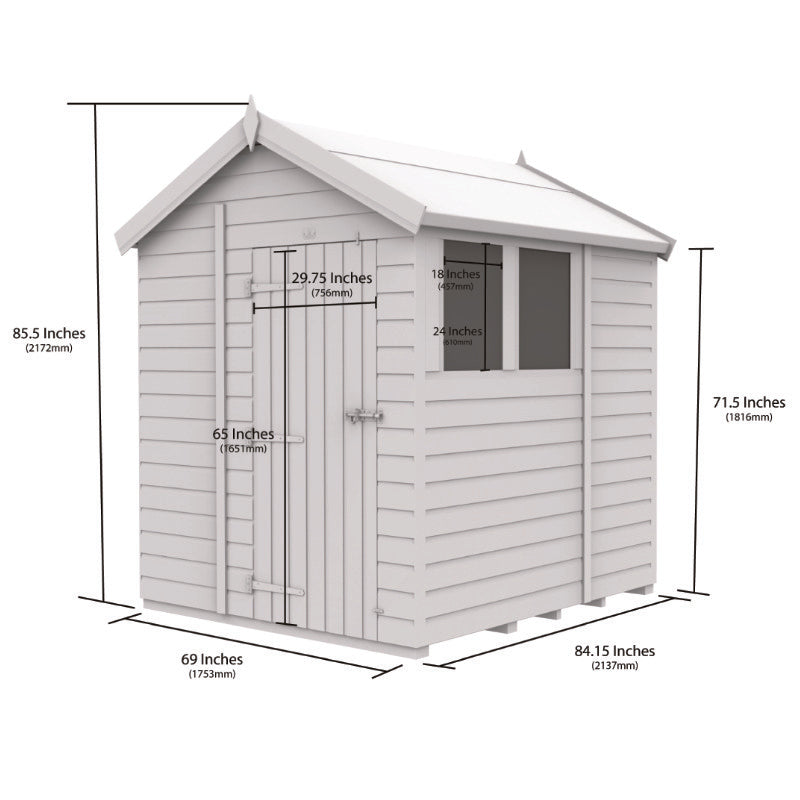 Holt 6' x 7' Pressure Treated Shiplap Modular Apex Security Shed | Sheds.co.uk