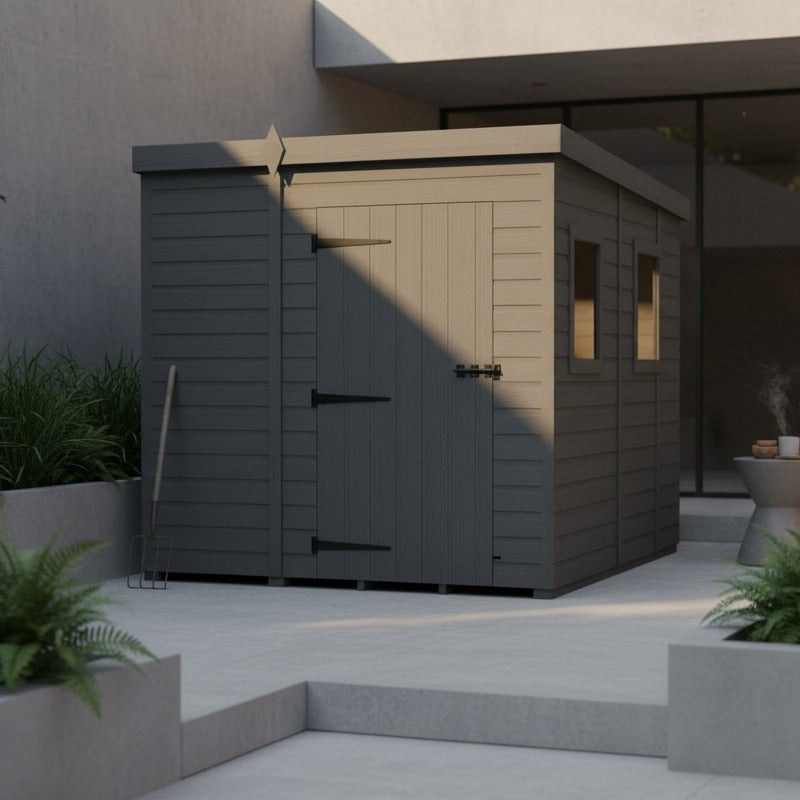 Holt 6' x 8' Modular Composite Pent Shed | Sheds.co.uk
